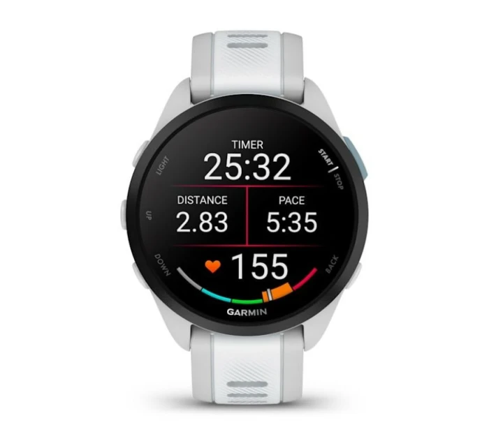 Sportovní hodinky Garmin Forerunner 165 Music AMOLED 43mm Mist Grey Whitestone