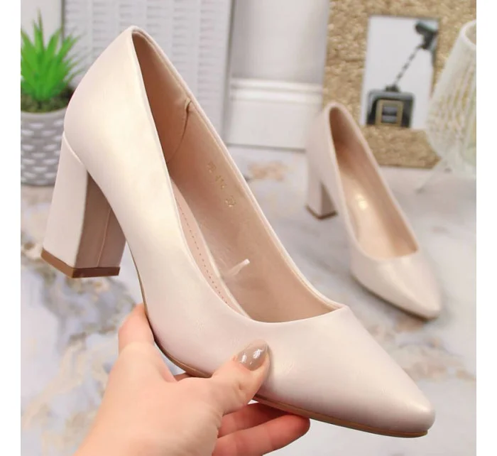 Sergio Leone W SK403C béžové perleťové lodičky na jehle Sergio Leone W SK403C béžové perleťové lodičky na jehle