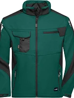 Daiber JN 844 Pracovní letní softshellová bunda - Strong 02.0844 dark green/black