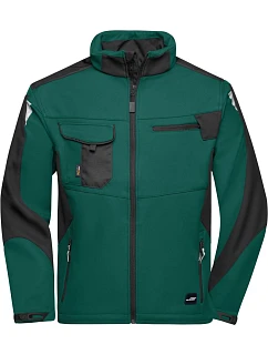 Daiber JN 844 Pracovní letní softshellová bunda - Strong 02.0844 dark green/black