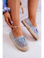 Dámské krajkové espadrilky s ozdobou modrý Summer Dream Dámské krajkové espadrilky s ozdobou modrý Summer Dream