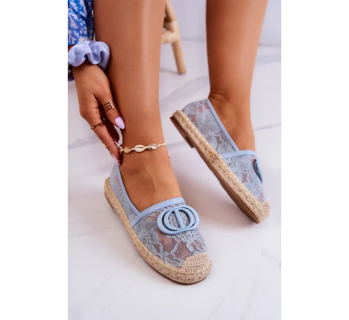 Dámské krajkové espadrilky s ozdobou modrý Summer Dream Dámské krajkové espadrilky s ozdobou modrý Summer Dream