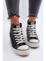 Dámské tenisky na podpatku Cross Jeans NN2R4005 Černé