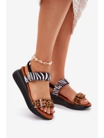 Dámské sandály na platformě a hnědé model 21698928 - Boto Dámské sandály na platformě a hnědé model 21698928 - Boto