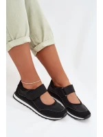 Sportovní dámské polobotky na suchý zip Černé model 22026554 - EVENTO