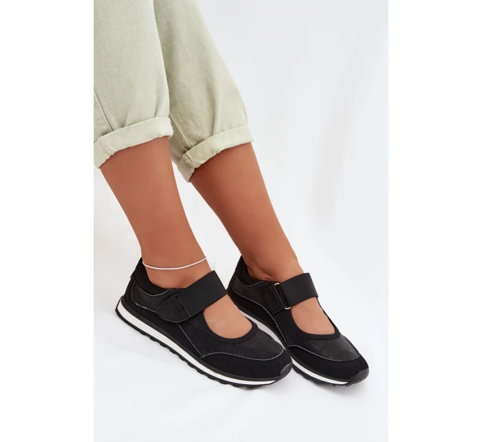 Sportovní dámské polobotky na suchý zip Černé model 22026554 - EVENTO