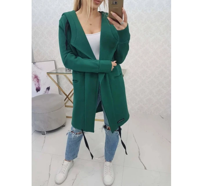 Zateplená bunda s kapucí 69413 tmavě zelená - Kesi