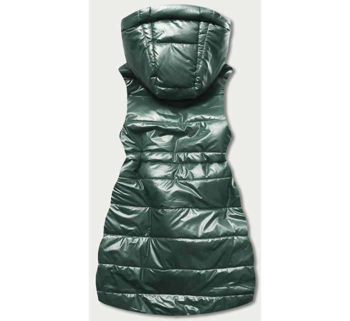 Zelená lesklá vesta s kapucí model 18001613 - S'WEST