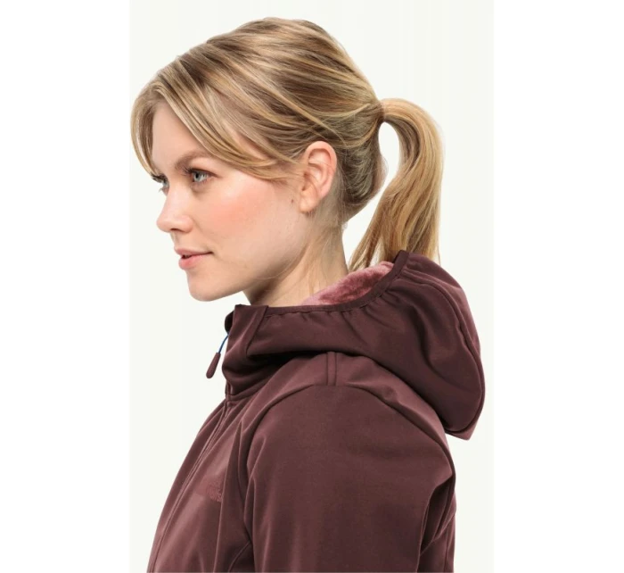Dámská přechodná bunda s kapucí Hoody W softshell červená model 21767867 - Jack Wolfskin Dámská přechodná bunda s kapucí Hoody W softshell červená model 21767867 - Jack Wolfskin