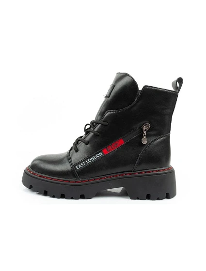 boty dámské dámské zateplené kožené černé červené dámské boty model 21406155 - Lee Cooper