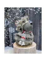 FURNISHED RENNIFER WITH ILLUMINATED TORCH Grey 20x35x47CM dětské