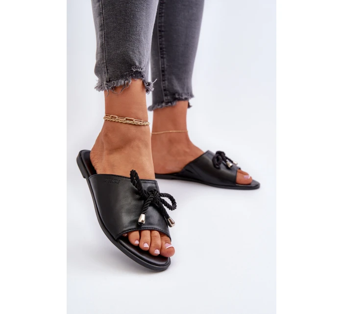 Dámské sandály z ekokože Big Star model 21653772 Černé - Big Star Shoes Dámské sandály z ekokože Big Star model 21653772 Černé - Big Star Shoes