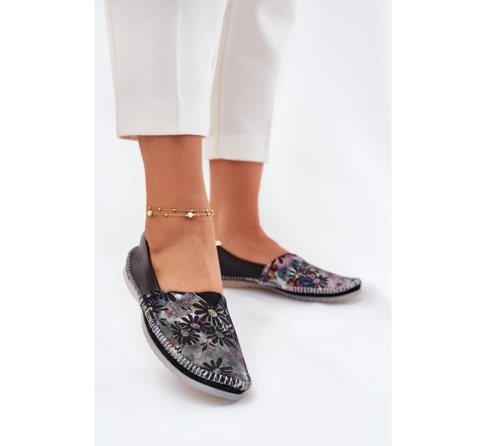 Kožené Baletky Se Vzorem Maciejka T1930-39 Černé