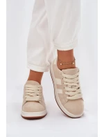 Dámské Tenisky Z Eko Semiše Béžové model 21696842 - EVENTO Dámské Tenisky Z Eko Semiše Béžové model 21696842 - EVENTO