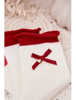 model 21786644 vánoční punčochy s mašlí Bílá - Aura.via