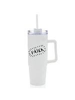 PÁTEK - bílý cestovní hrnek s průhledným víčkem 900 ml PÁTEK - bílý cestovní hrnek s průhledným víčkem 900 ml