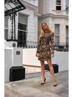 Dámské šaty M756 Model 1 černo-zlaté - Moe Dámské šaty M756 Model 1 černo-zlaté - Moe