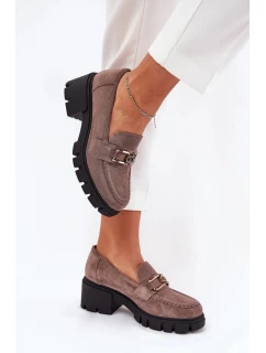 Dámské polobotky 39921 tmavě béžové - Step in style