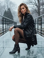 Dámské černé boty na podpatku FashionStreet ZY1314