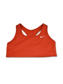 Sportovní podprsenka Nike Swoosh Pro-padded Bra Wmns Cinnabar/White - BV3630-624