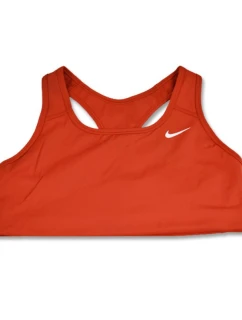 Sportovní podprsenka Nike Swoosh Pro-padded Bra Wmns Cinnabar/White - BV3630-624