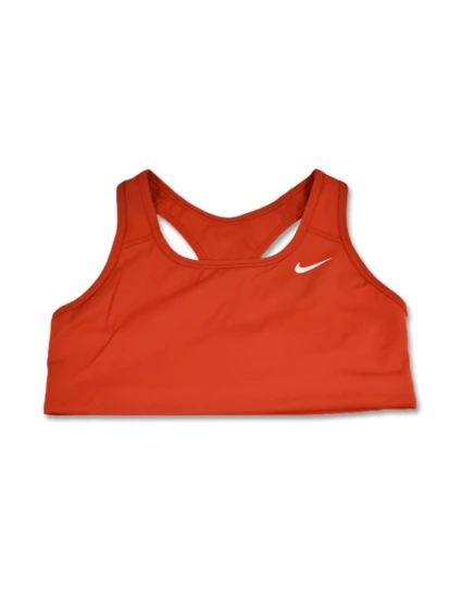 Sportovní podprsenka Nike Swoosh Pro-padded Bra Wmns Cinnabar/White - BV3630-624