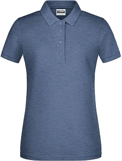 Daiber 8009 Dámské piqué polo z bio bavlny 02.8009 light denim melange