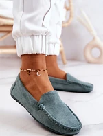 Dámské Semišové Mokasíny máta Morreno