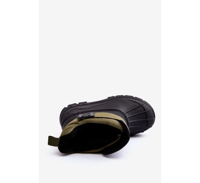 Dětské sněhule s rázovou podšívkou zateplené Khaki Big Star MM374123