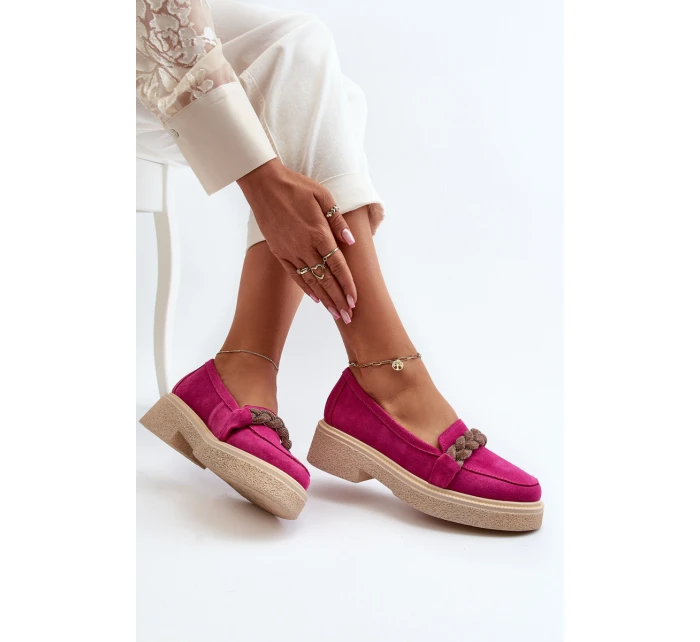 Dámské semišové mokasíny s ozdobou model 21652525 - Zazoo
