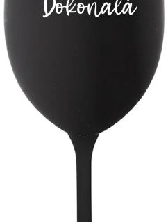 PANI DOKONALÁ - čierny pohár na víno 350 ml