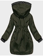 Tenká dámská bunda s ozdobným lemováním khaki (B8142-11) Tenká dámská bunda s ozdobným lemováním khaki (B8142-11)