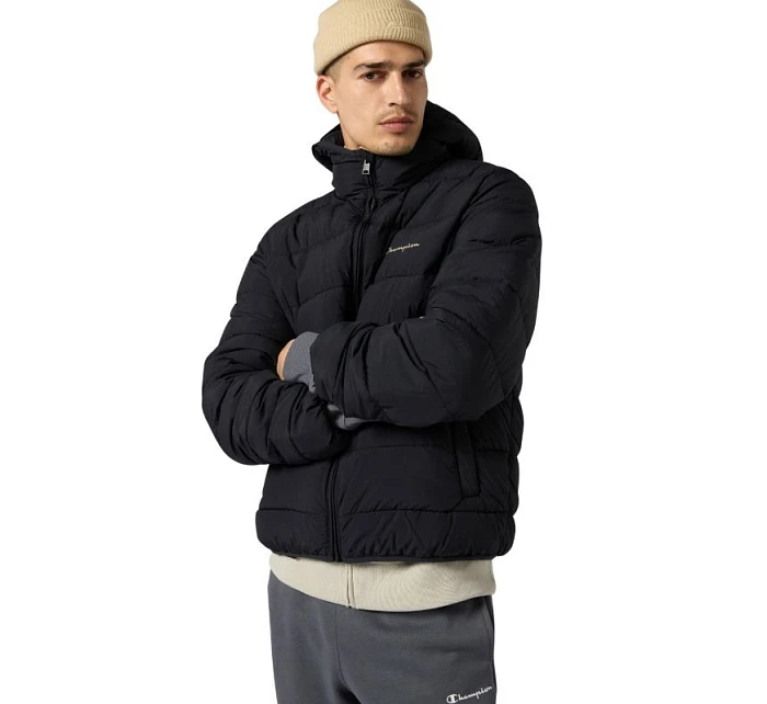 Pánská bunda s kapucí černá model 21813684 KK001 pánské - CHAMPION Pánská bunda s kapucí černá model 21813684 KK001 pánské - CHAMPION