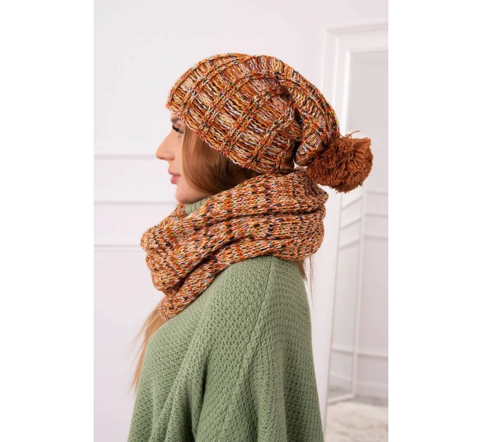 Dámský fleecový set 4 Seasons K263 camel+red Dámský fleecový set 4 Seasons K263 camel+red