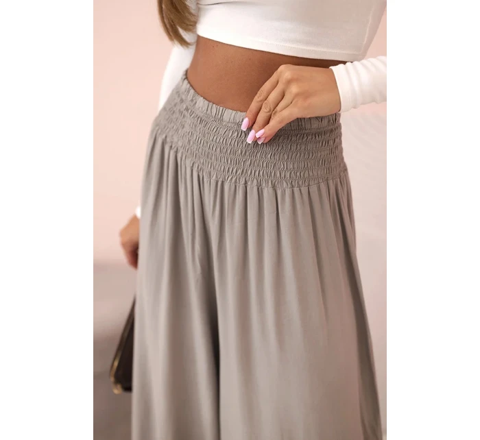 Dámské viskózové kalhoty s elastickým pasem fango