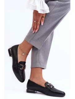 Dámské mokasíny s ozdobou černá model 21636073 - SERGIO LEONE
