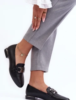 Dámské mokasíny s ozdobou černá model 21636073 - SERGIO LEONE