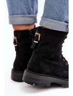 Dámské Workery Botky na Zip Černé model 21638121 - Boto Dámské Workery Botky na Zip Černé model 21638121 - Boto