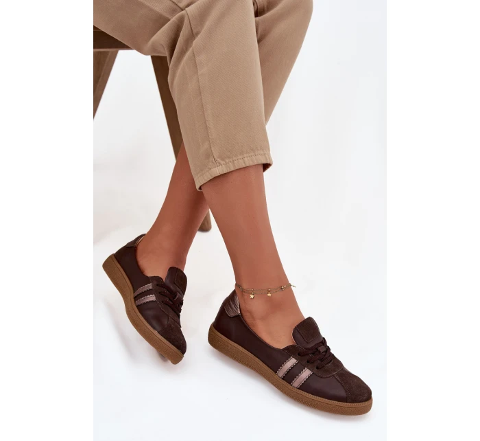 Kožené semišové dámské polobotky typu barefoot Zazoo N1341 čokoládové