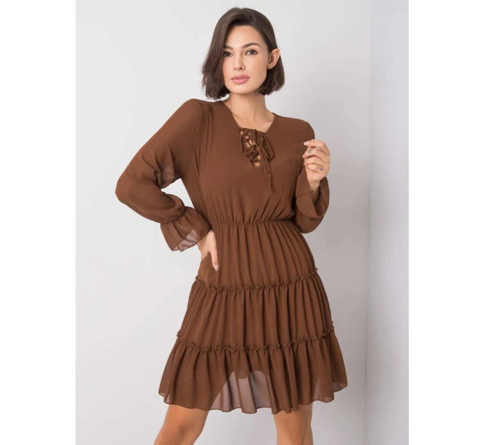 Šaty DHJ SK 12310.61P hnědá Šaty DHJ SK 12310.61P hnědá