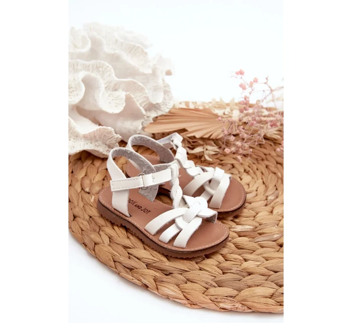 Dětské sandály se zapínáním na suchý zip, bílá Marimona