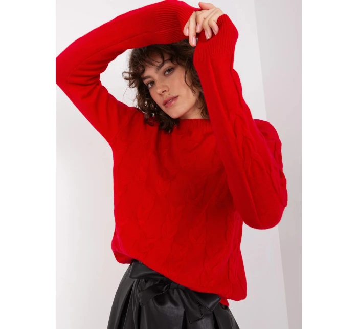 Dámský svetr AT SW 2340.22 Červená - FPrice Dámský svetr AT SW 2340.22 Červená - FPrice