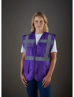 Yoko HVW 801 Hi-Vis multifunkční vesta 79.W801 sky blue Yoko HVW 801 Hi-Vis multifunkční vesta 79.W801 sky blue