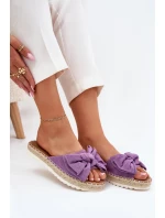 Dámské Sandály Na Platformě S Pletením A Mašlí Fialové Alpireda Dámské Sandály Na Platformě S Pletením A Mašlí Fialové Alpireda