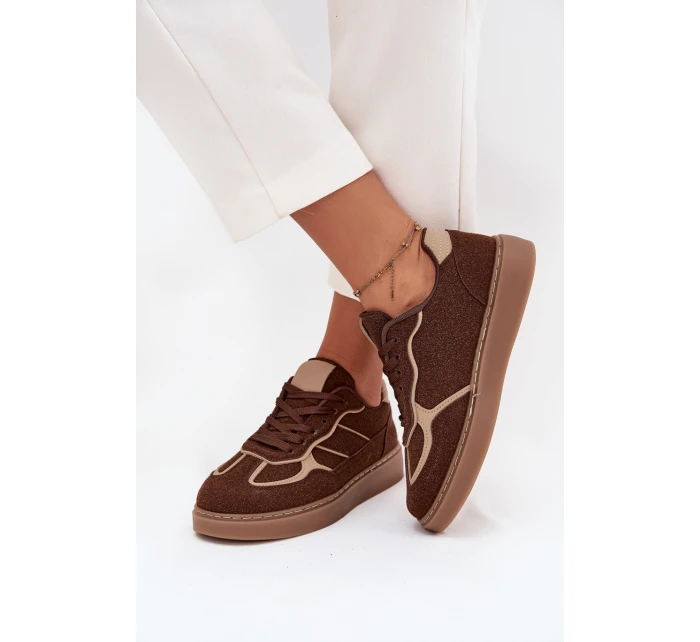 Nízké dámské tenisky hnědé Brenelle