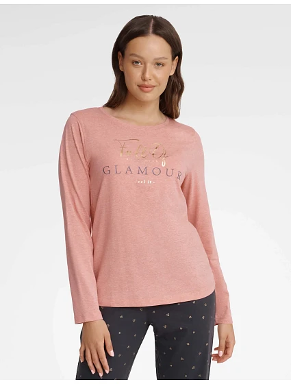 Glam pyžamo model 18802906 Růžová a šedá - HENDERSON LADIES