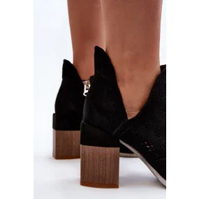Dámské Prolamované Boty Na Vysokém Podpatku černá Niartima Dámské Prolamované Boty Na Vysokém Podpatku černá Niartima