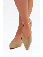 Dámské baleríny s přezkou Tanelia – zelené