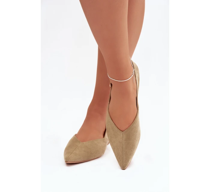 Dámské baleríny s přezkou Tanelia – zelené