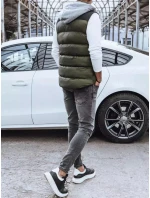 Pánská vesta s kapucí zelená FashionStreet TX3935z